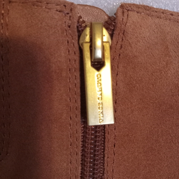 Vince Camuto Kenidra Water-Repellent Slouch Boot Color Warm Caramel Size 9 - Picture 7 of 11